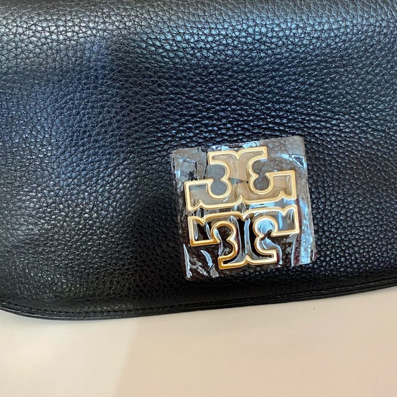 🍀🌸NEW🌸Tory Burch Crossbody bag/shoulder bag/XL clutch/black/leather - Picture 4 of 12